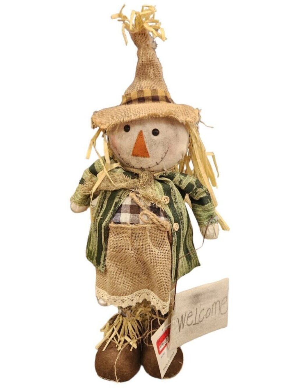 18 Inch Standing Scarecrow Tabletop Decor Rustic Fall